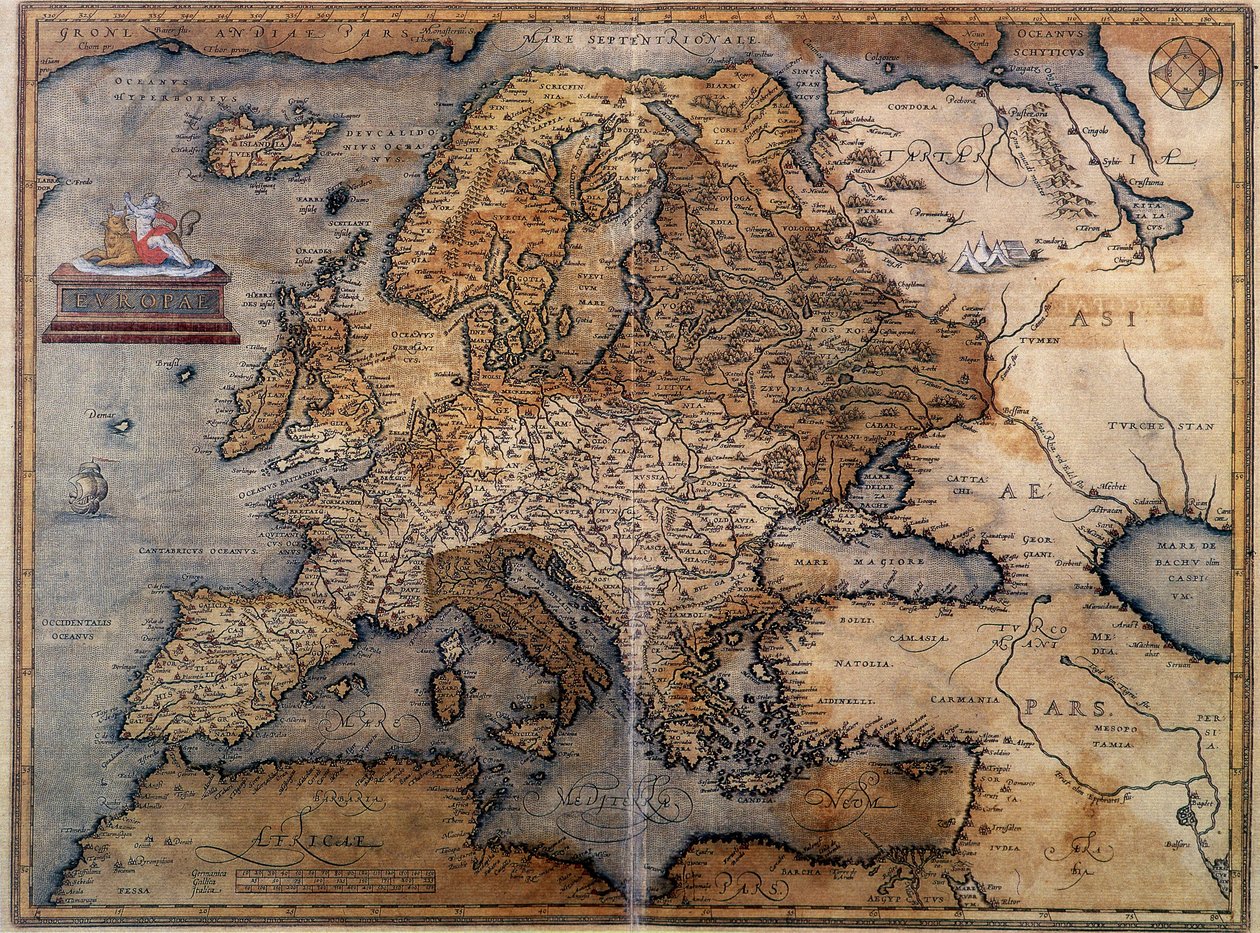 Karte von Europa von Unknown artist