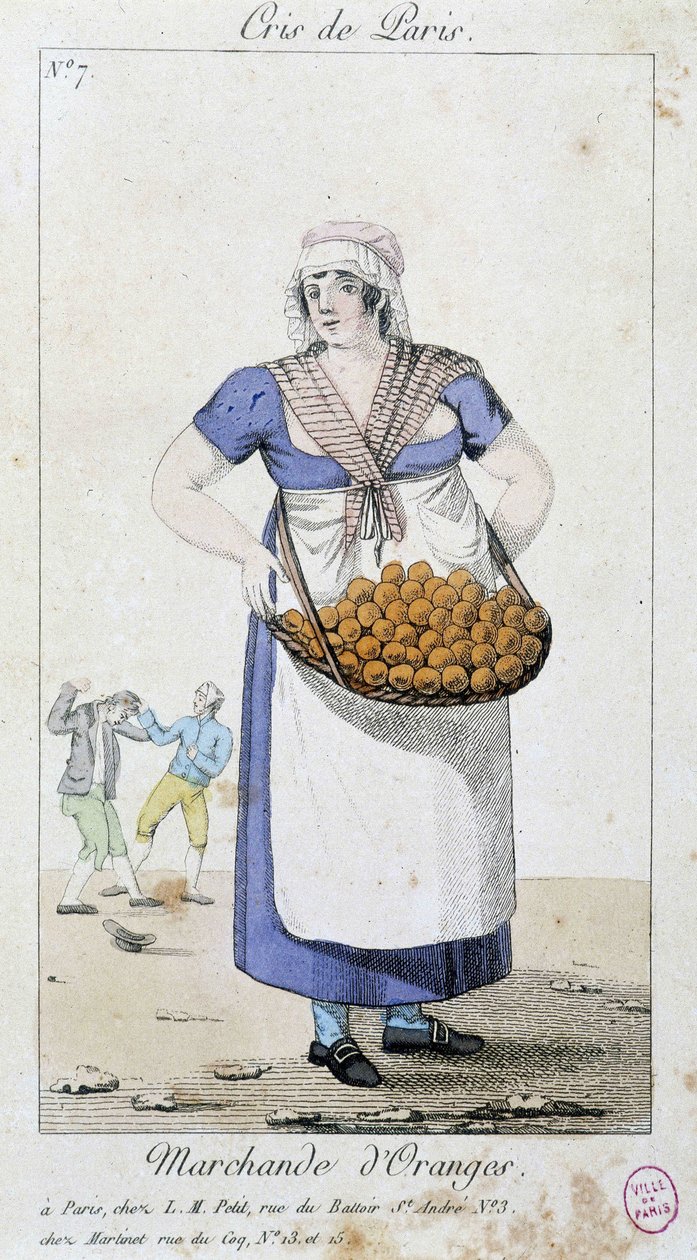 Orangenhändler - in "Cris de Paris", Anfang des 19. Jahrhunderts von Unknown artist