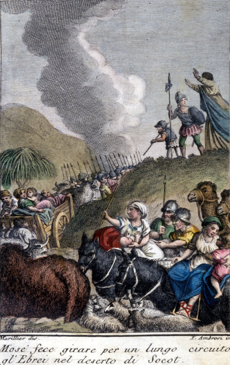 Moses führte das jüdische Volk lange Zeit durch die Wüste Socot von Unknown artist