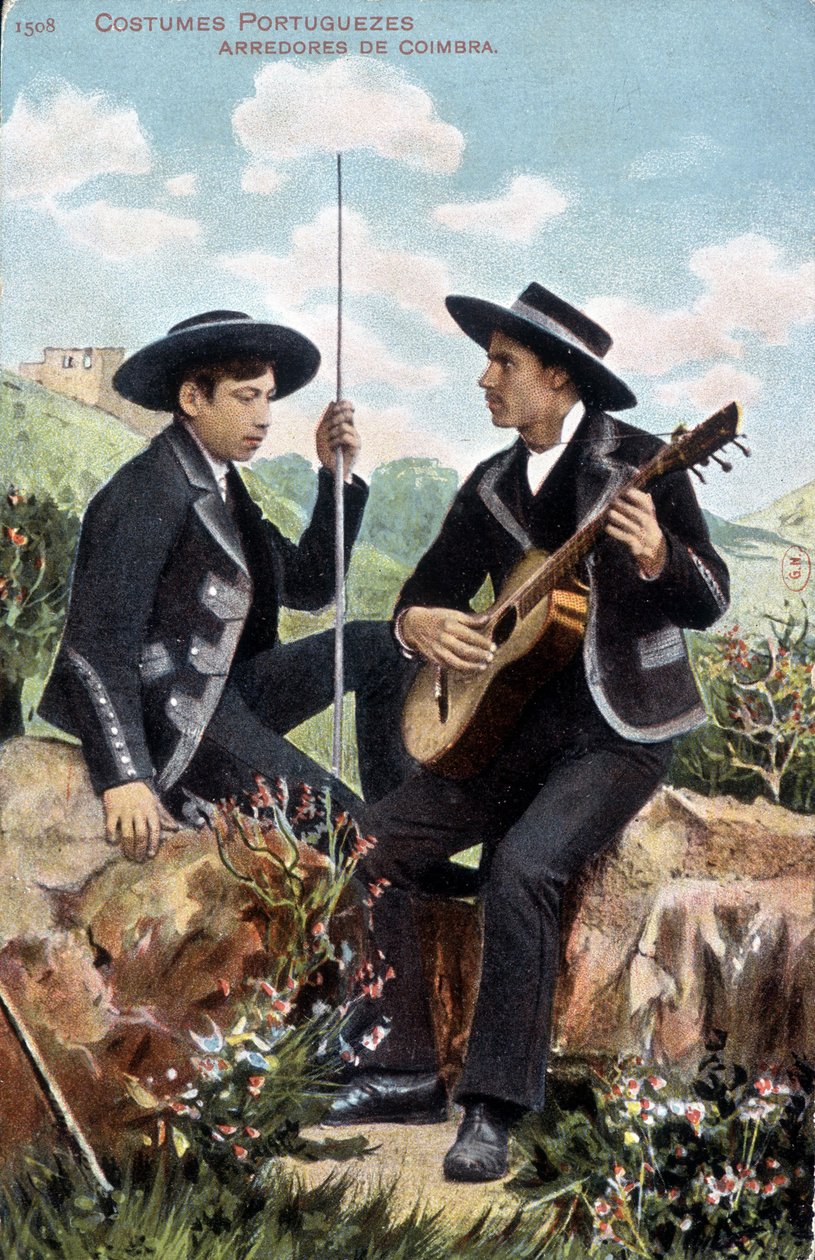 Musiker in portugiesischen Kostümen. Arredores de Coimbra. von Unknown artist