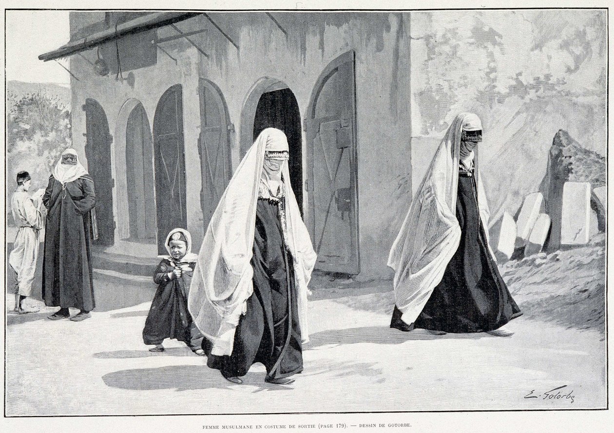 Muslimische Frauen in Bosnien. In Tour du monde 1/1896 von Unknown artist