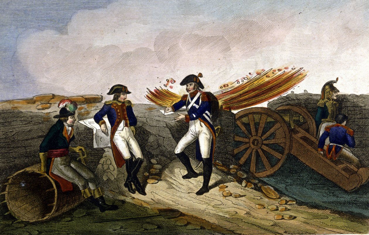 Napoleon I. bei der Belagerung von Toulon (August-Dezember 1793) (Stich des 19. Jahrhunderts) von Unknown artist