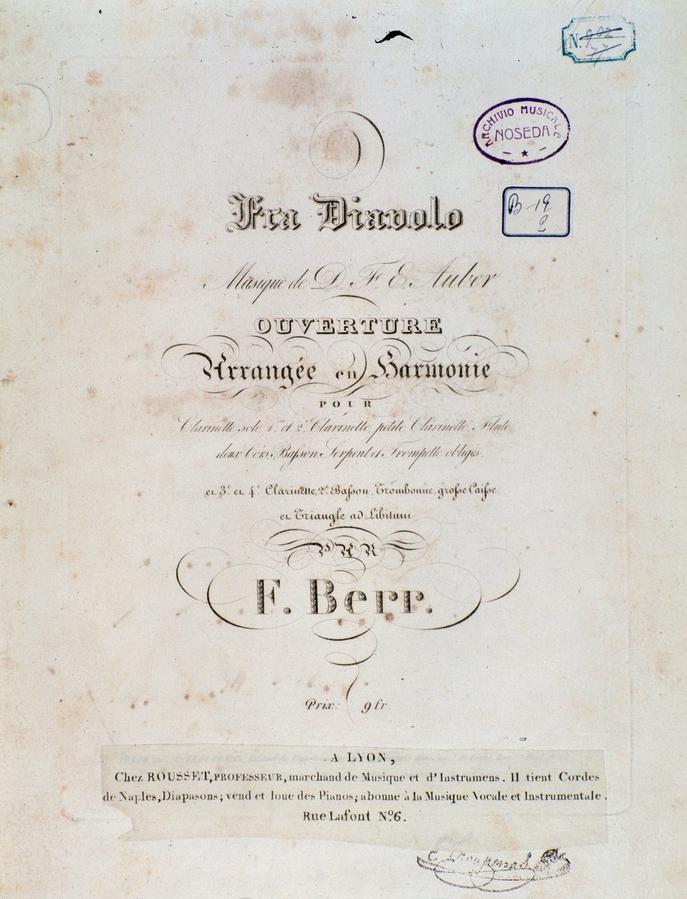 Eröffnung der komischen Oper Fra Diavolo, oder Das Wirtshaus von Terracine von D. F. Auber von Unknown artist