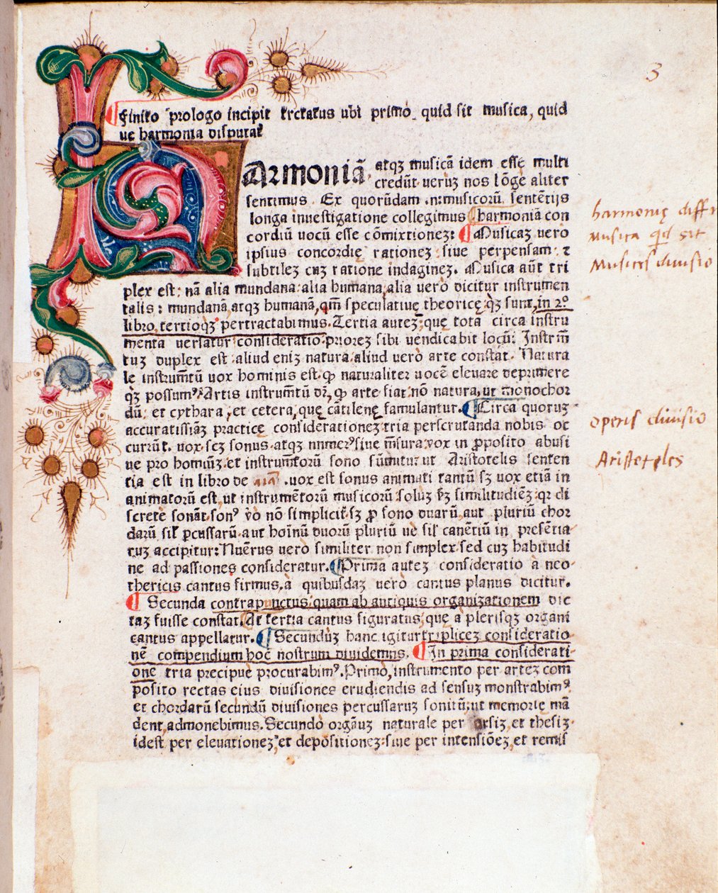 Seite aus dem De musica tractatus von Bartolomeo Ramos de Pareia (1482) von Unknown artist