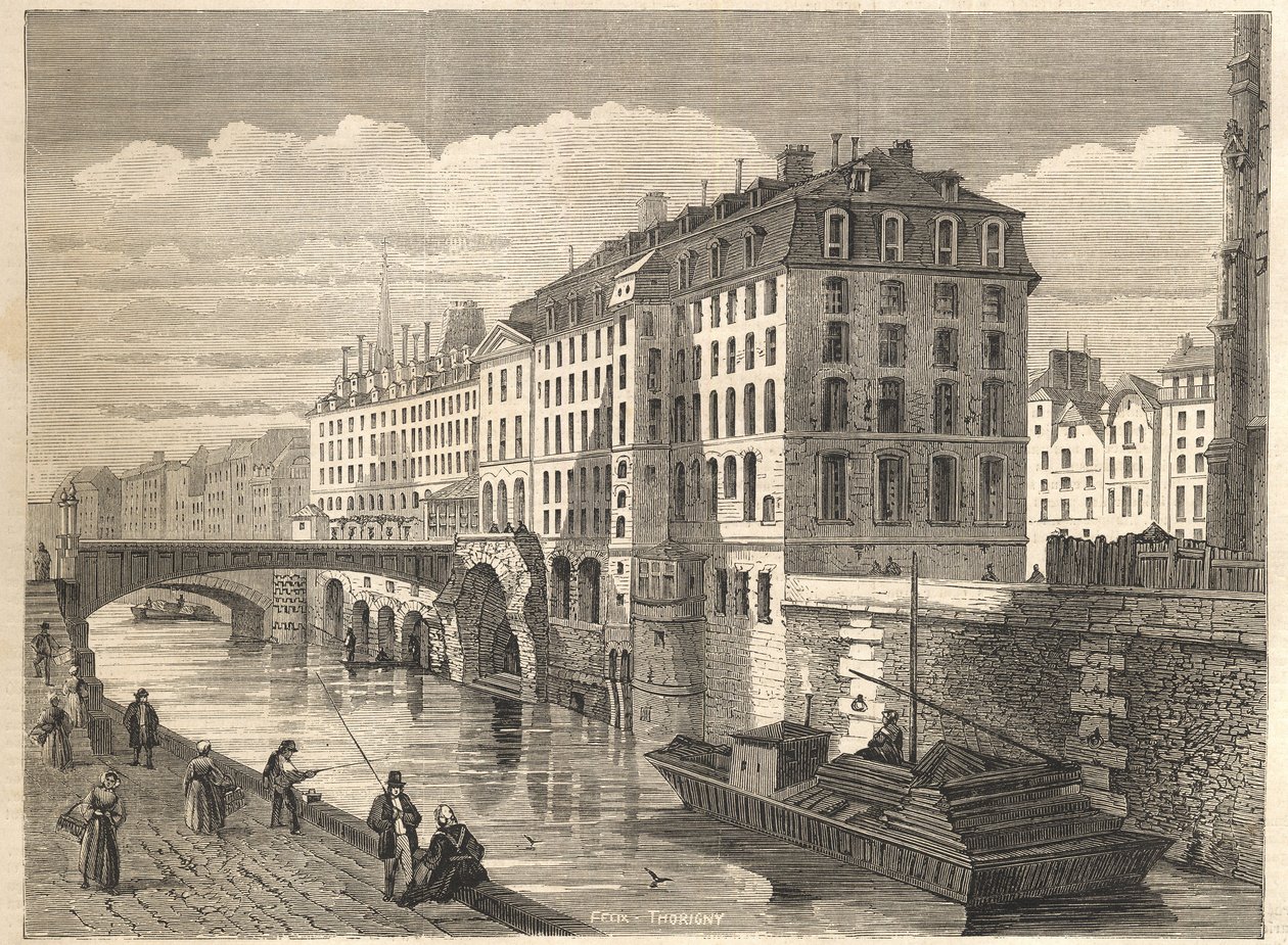 Pariser Abrisse: Hôtel-Dieu von Unknown artist