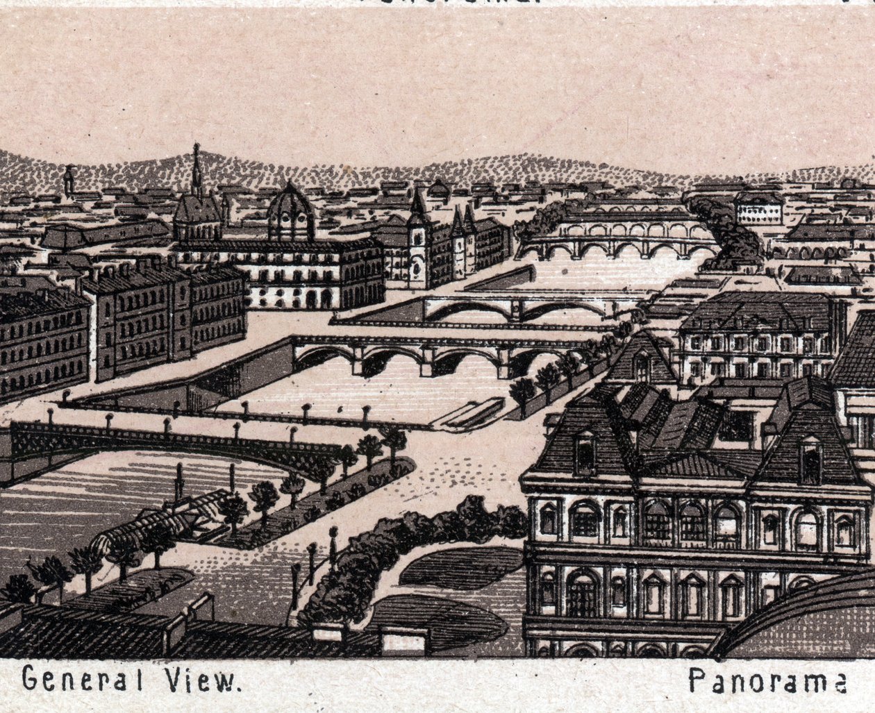 Paris, Frankreich: Gesamtansicht in „Die Welt illustriert 168 Ansichten“ (Ende des 19. Jahrhunderts) von Unknown artist