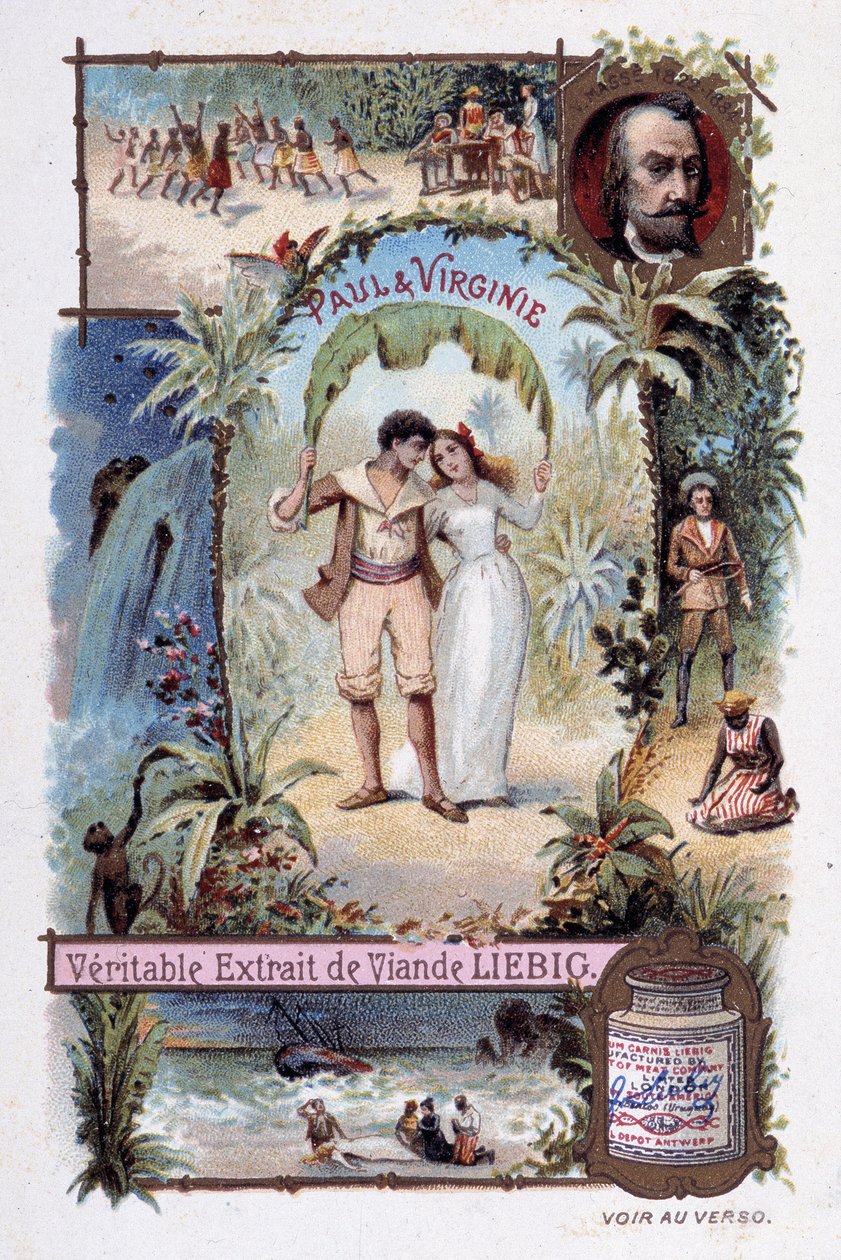Paul und Virginia. Roman von Henri Bernardin de Saint Pierre. Illustration von V. Massé von Unknown artist