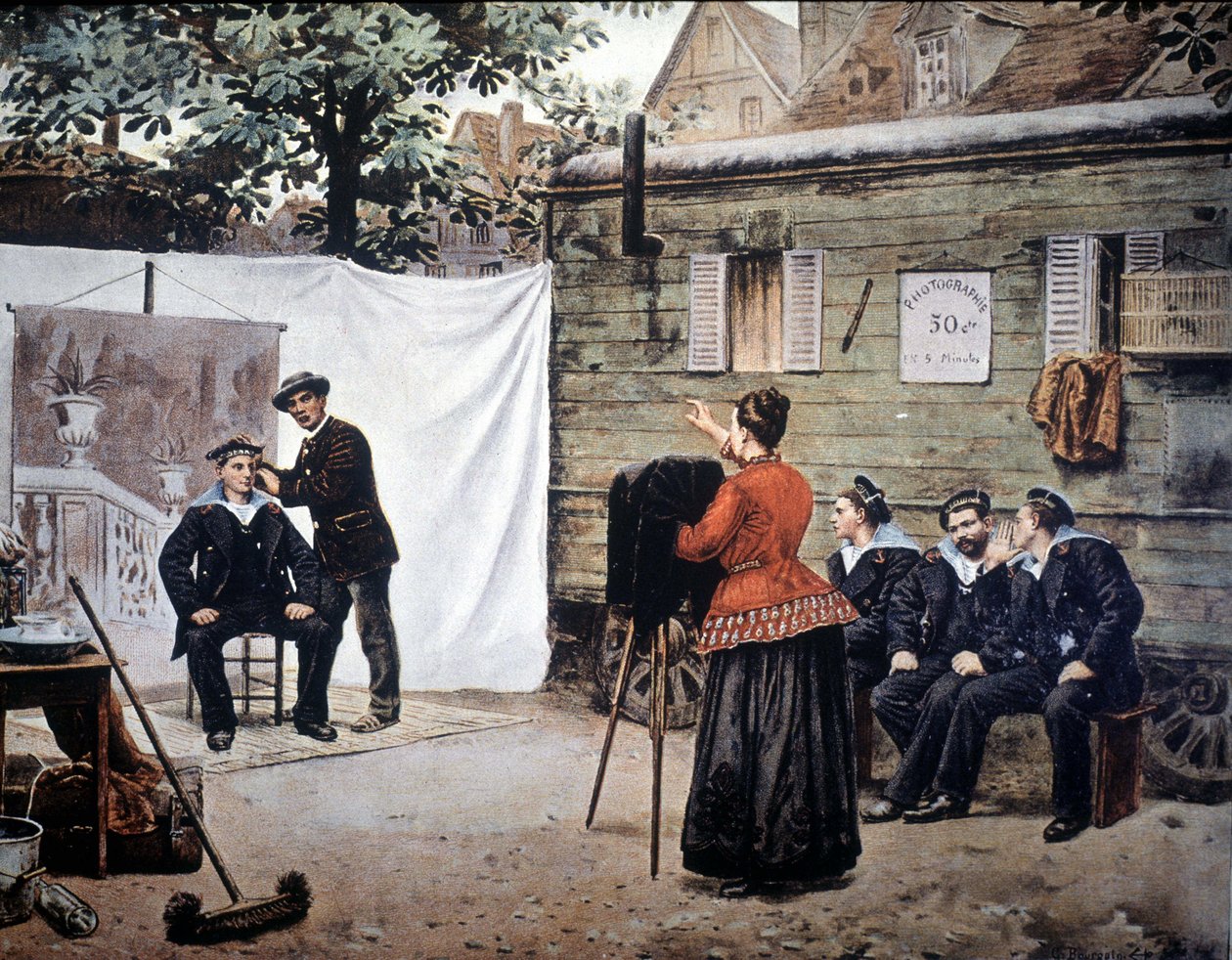 Wanderfotograf in Frankreich im Jahr 1890. von Unknown artist