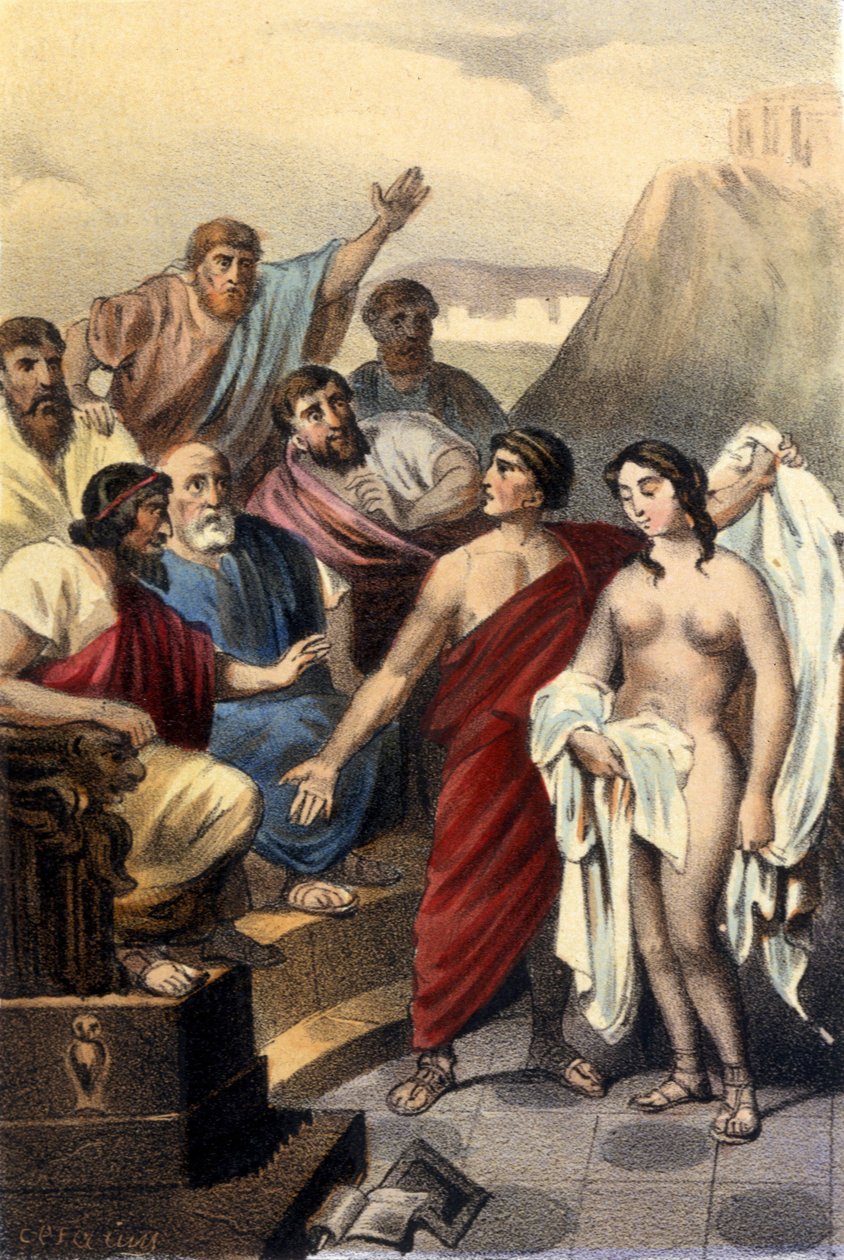 Phryne vor den Richtern von Athen von Unknown artist