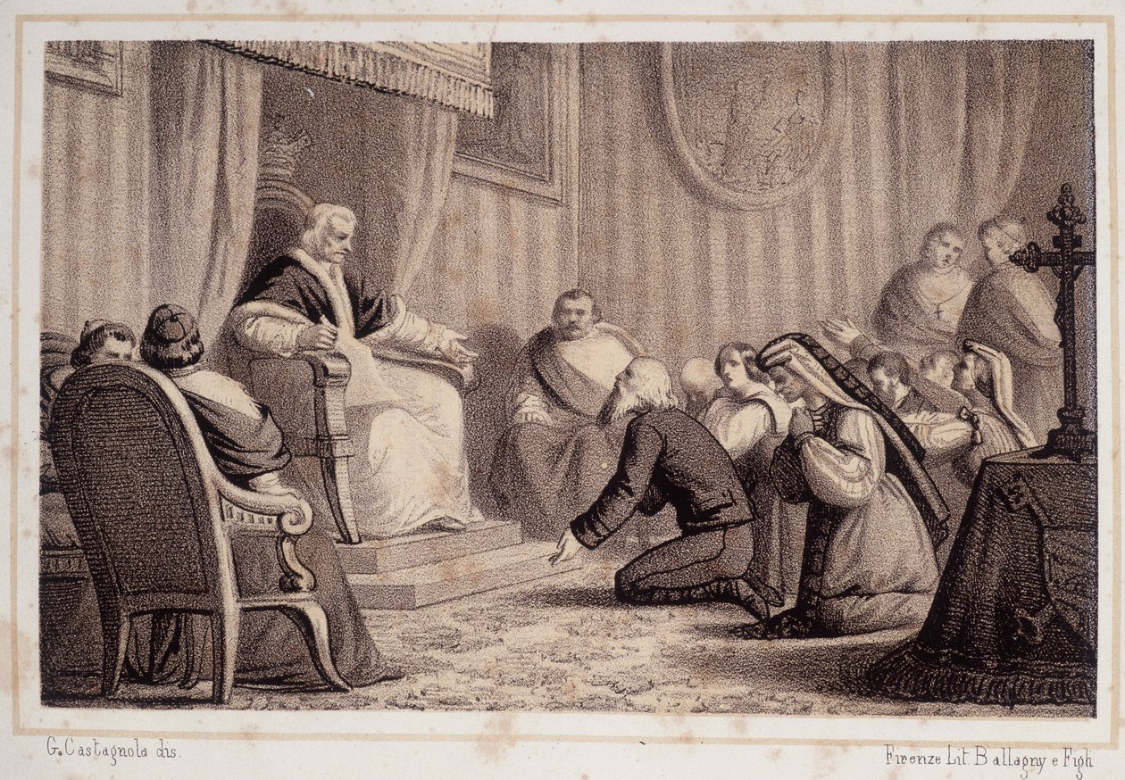 Pius VII (1742 - 1823) widerruft das Dekret zur Zerstörung von Sonnino - in „Storia d