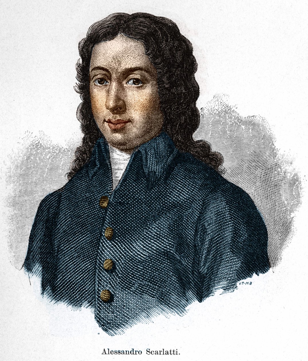 Porträt von Alessandro Scarlatti (1660 - 1725), italienischer Komponist von Unknown artist