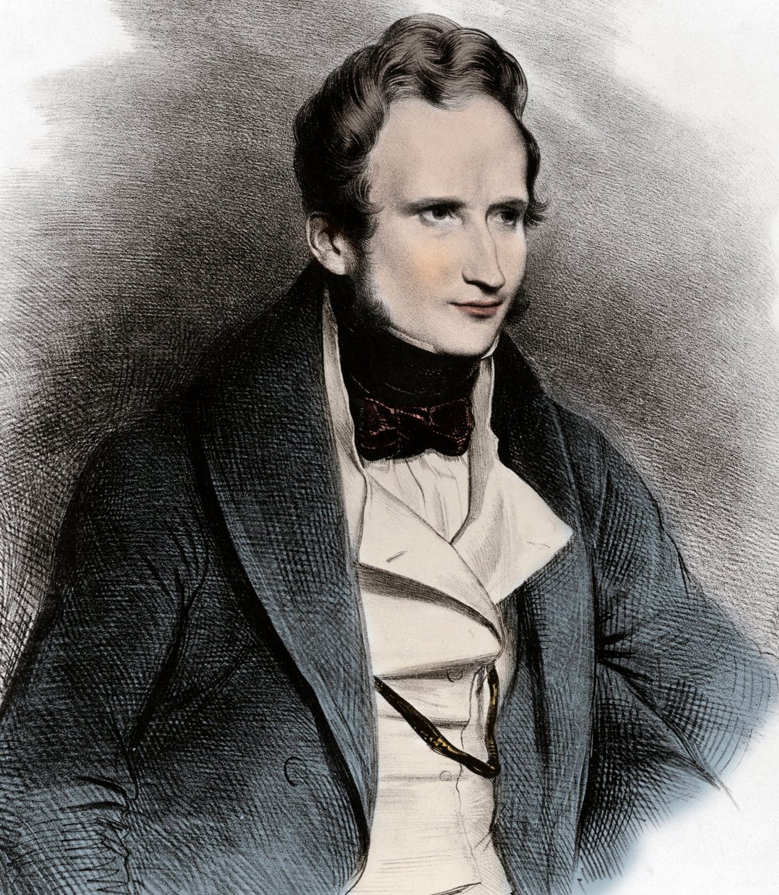 Porträt von Alfred de Vigny - Porträt des Dichters Alfred de Vigny (1797-1863) von Unknown artist