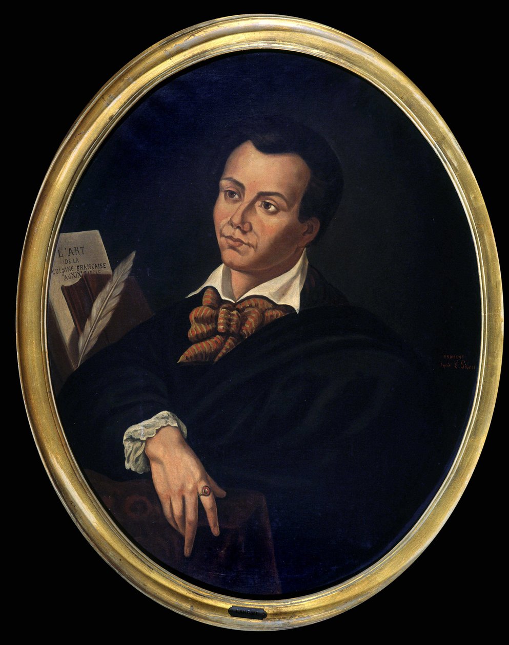 Porträt von Antonin Careme (1783 - 1833) Koch - Gemälde, al. Fondation Escoffier von Unknown artist