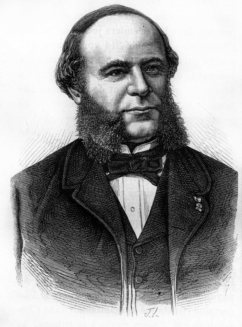 Porträt von Auguste Pouyer-Quertier (1820 - 1891). Gravur aus dem Ende des 19. Jahrhunderts in „Histoire de France“ von H. Martin von Unknown artist