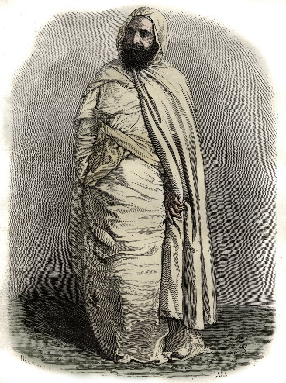 Porträt von Ben Mahi Ed Din Abd El Kader (Abd El-Kader) (1808-1883) Emir von Algerien von Unknown artist