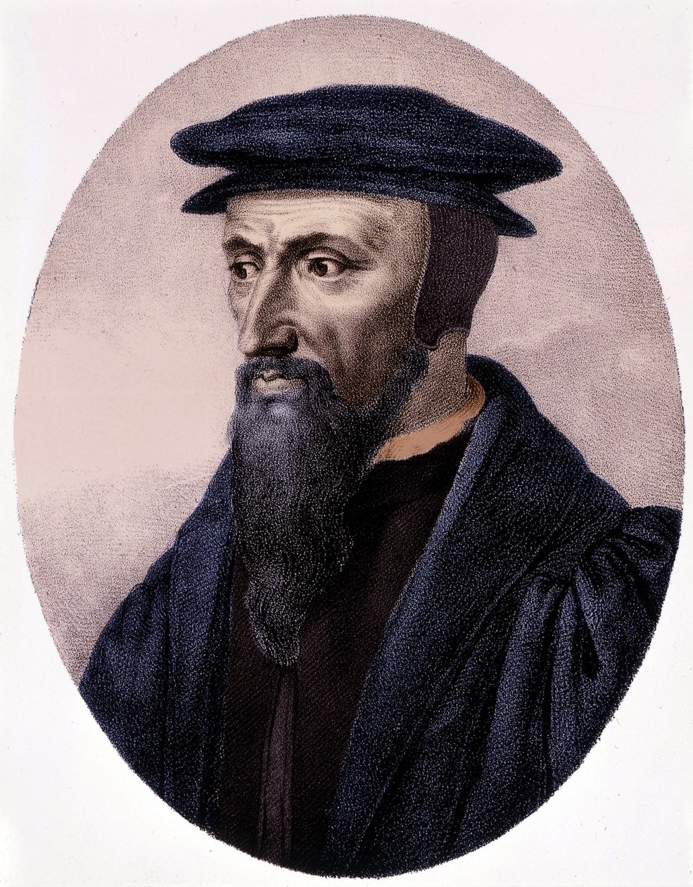 Porträt von Calvin (1509 - 1564) von Unknown artist