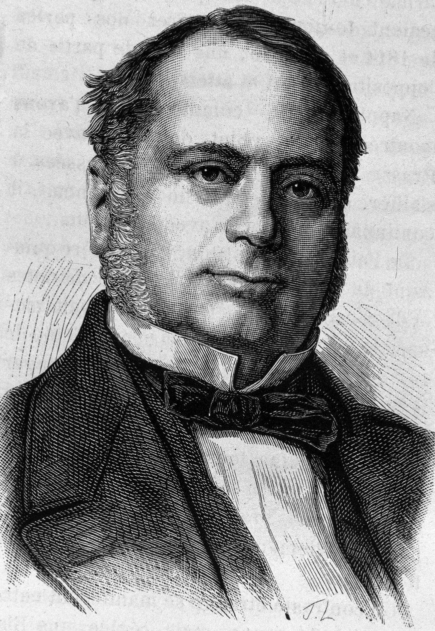Porträt von Charles Valletta (? - 1881). Gravur aus dem späten 19. Jahrhundert in „Histoire de France“ von H. Martin. von Unknown artist