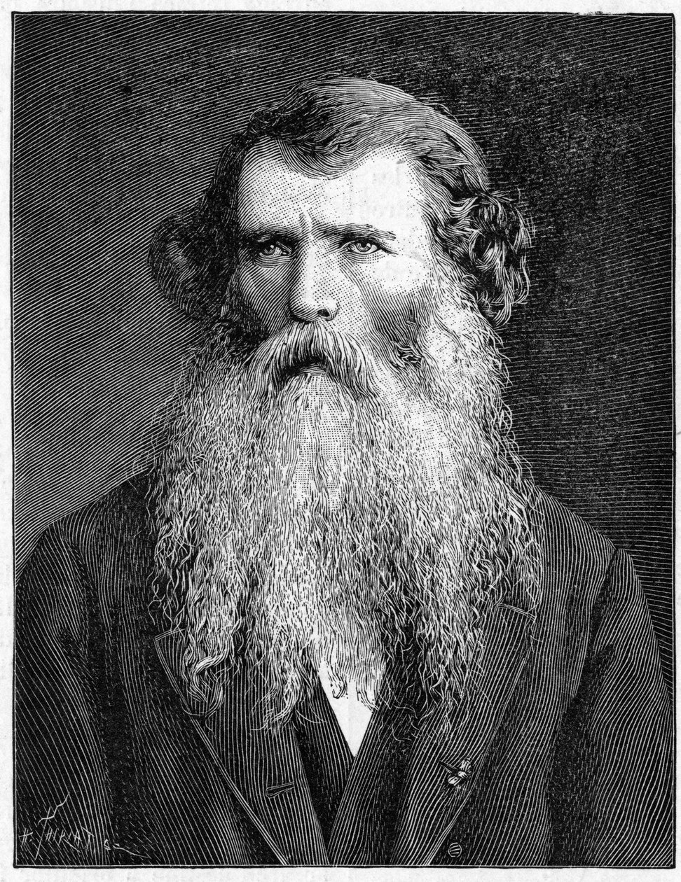 Porträt von Charles Victor Naudin, französischer Botaniker. (1815-1899). Gravur von 1898. in „La Nature. Revue der Wissenschaften und ihrer Anwendungen in Kunst und Industrie.“ von Unknown artist