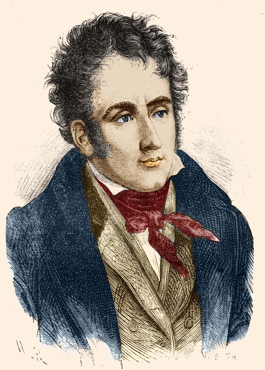 Porträt von Chateaubriand. Gravur des 19. Jahrhunderts. von Unknown artist