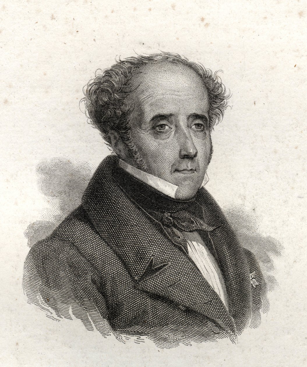 Porträt von Chateaubriand, Kupferstich des 19. Jahrhunderts von Unknown artist