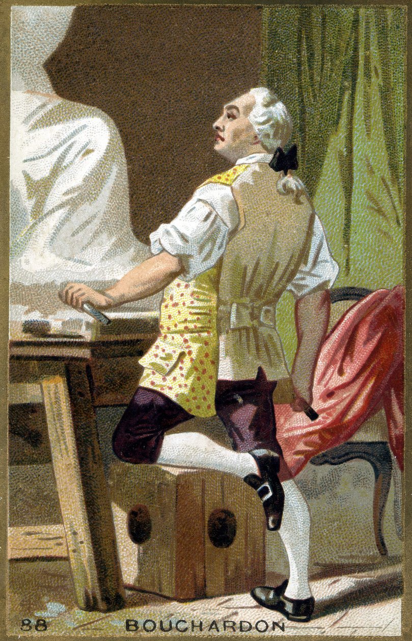 Porträt von Emile Bouchardon (1698 - 1762), französischer Bildhauer und Zeichner. Chromolithographie des 19. Jahrhunderts. von Unknown artist