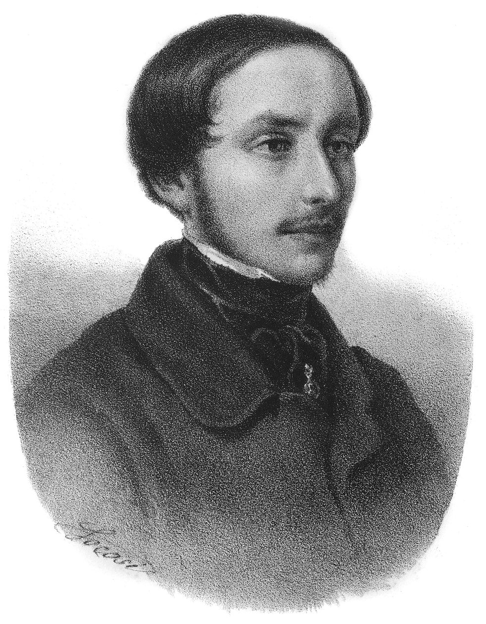 Porträt von Emilio Dandolo (1830 - 1859), Figur des italienischen Risorgimento - Gravur von Unknown artist