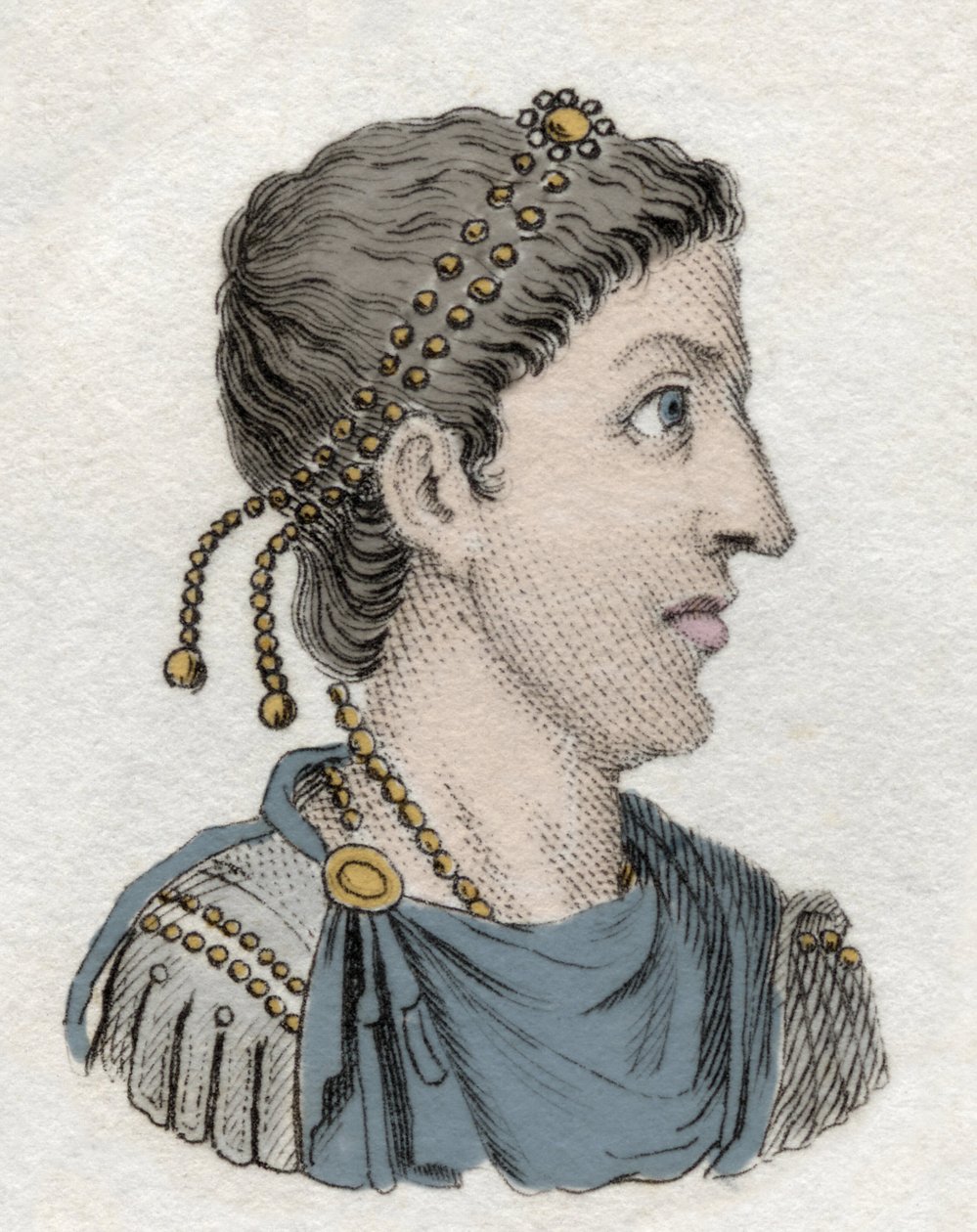 Porträt von Flavius Honorius (384-423), römischer Kaiser von Unknown artist