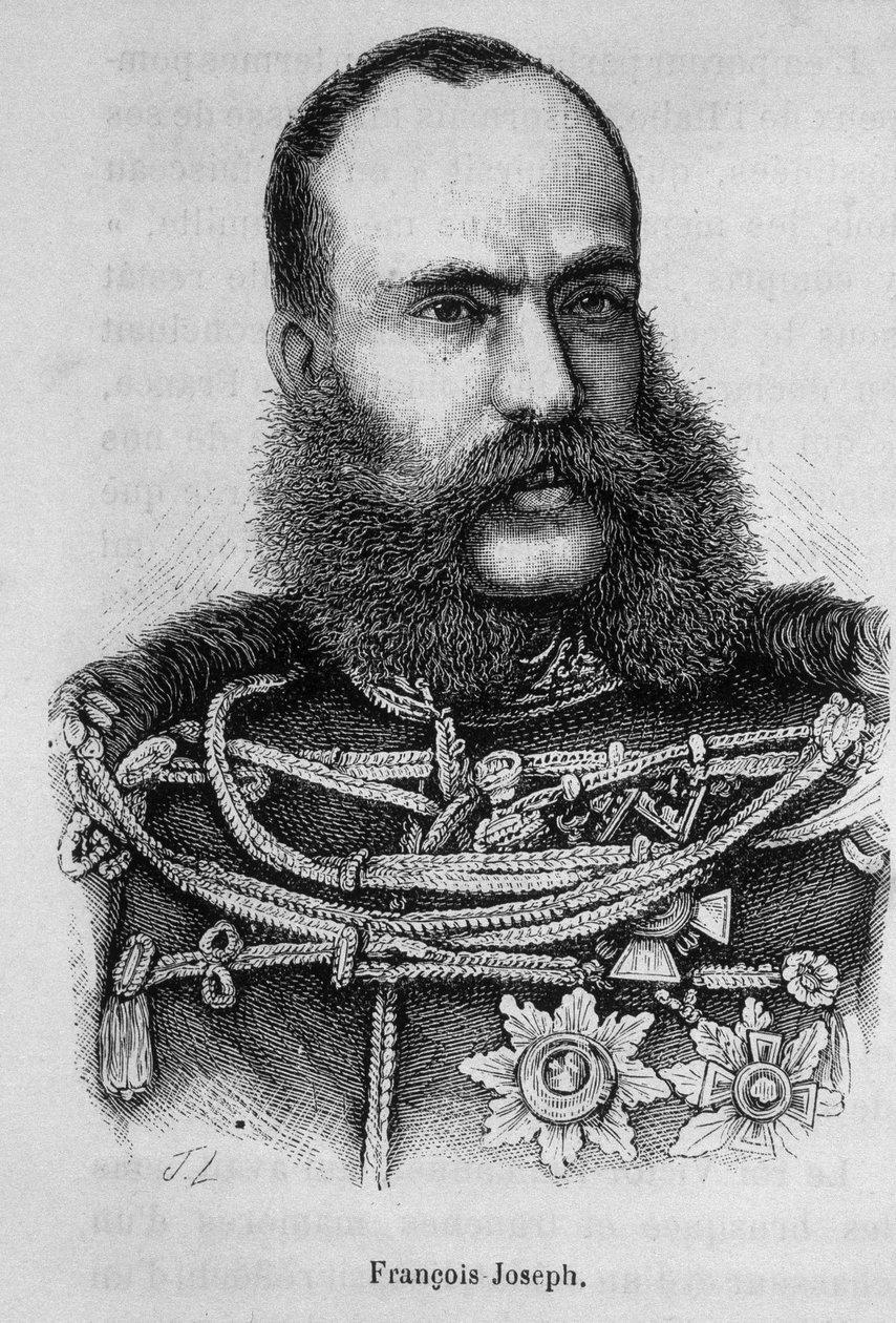 Porträt von Franz Joseph I., Kaiser von Österreich (1830 - 1916) von Unknown artist