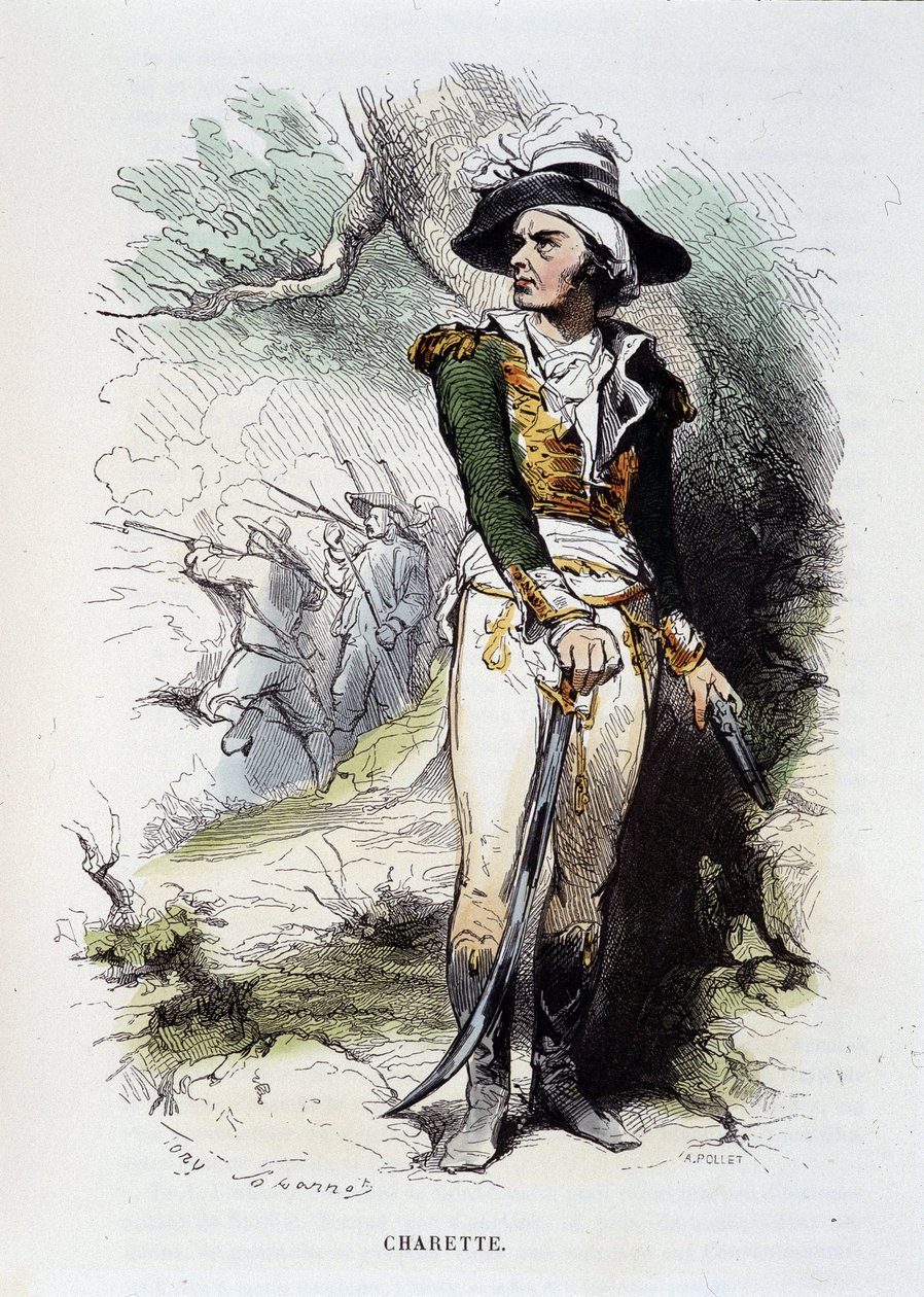Porträt von François-Athanase de Charette de la Contrie von Unknown artist