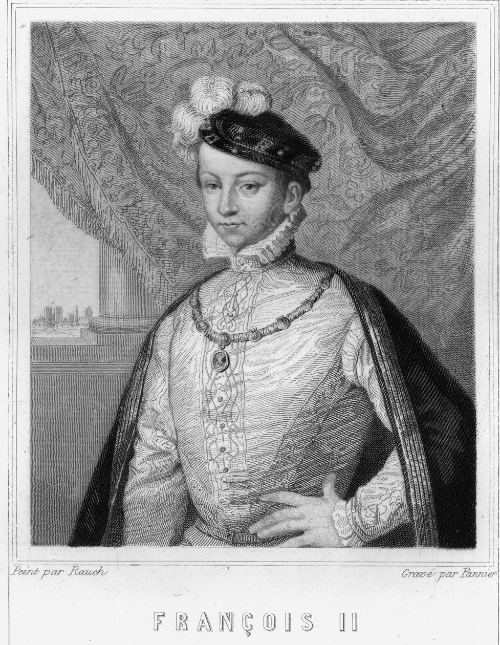 Porträt von Franz II. (1544 - 1560), König von Frankreich - in „Histoire des Français“ von Lavallée, Gravur, undatiert. von Unknown artist