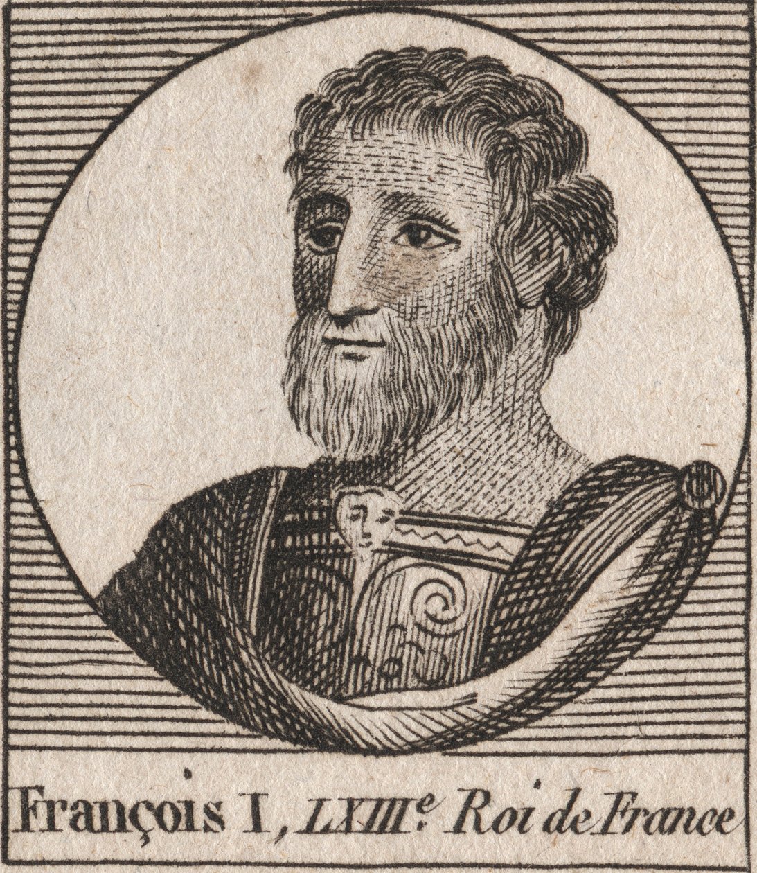 Porträt von Franz I. (1494 - 1547), König von Frankreich - Gravur aus „Instruction sur l