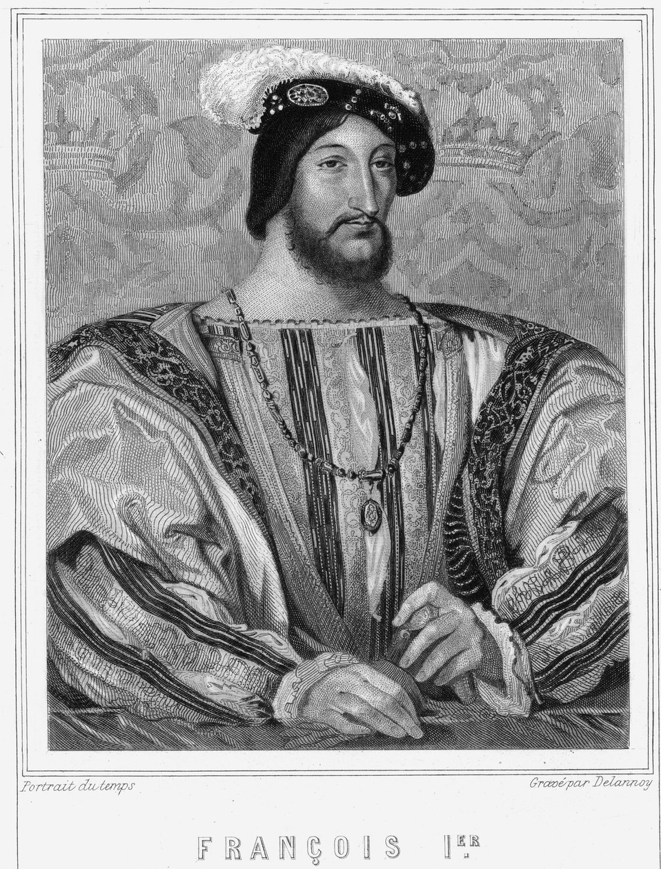 Porträt von Franz I (1494 - 1547), König von Frankreich - in „Histoire des Français“ von Lavallée, Gravur von Unknown artist