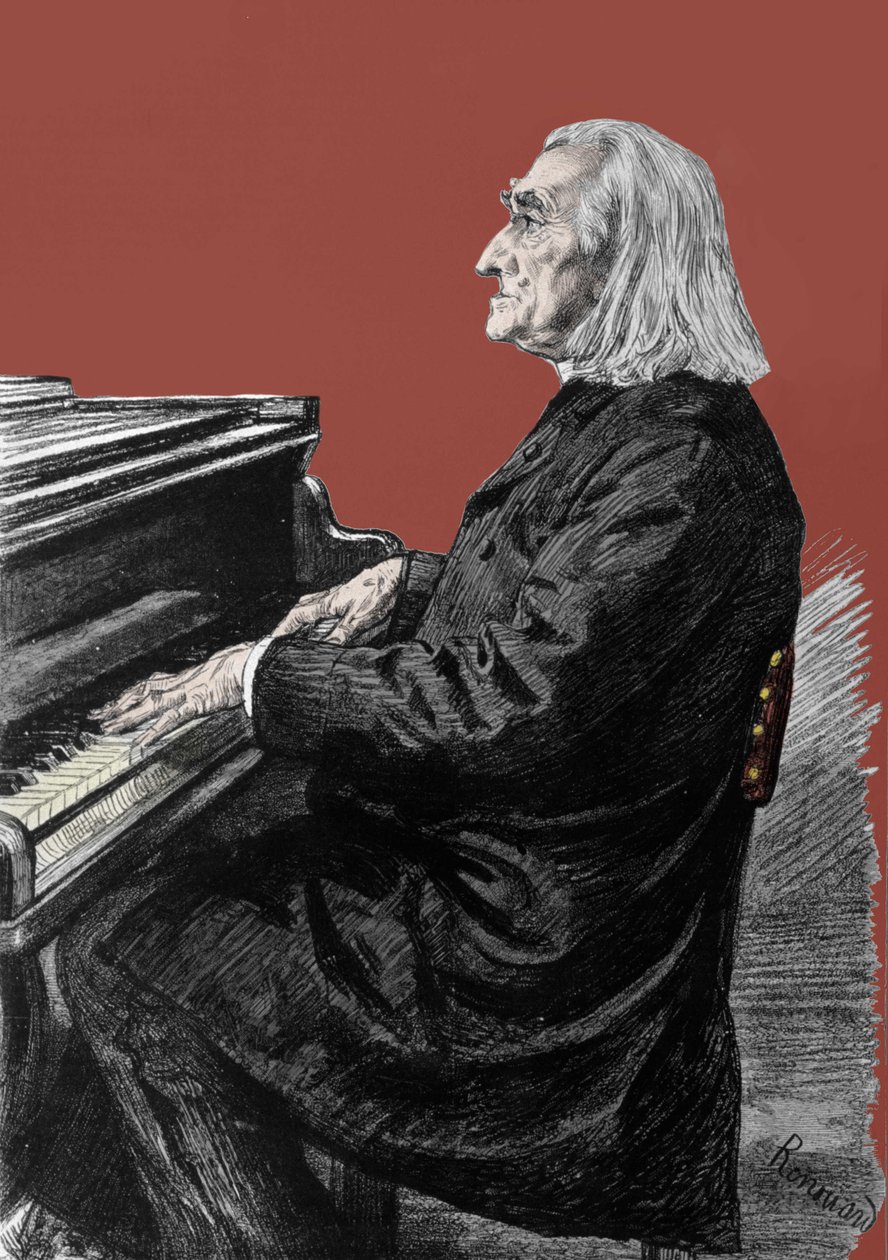 Porträt von Franz Liszt (1811-1886), ungarischer Klavierkomponist und Pianist. von Unknown artist