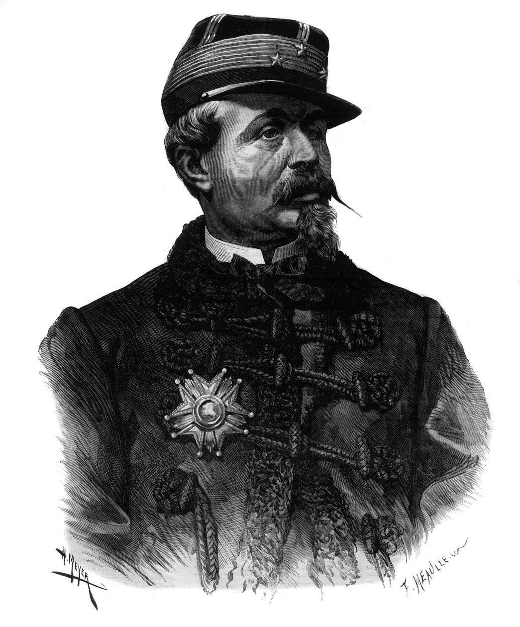 Porträt von General Alfred Chanzy (1823-1883) Gravur von 1883 von Unknown artist