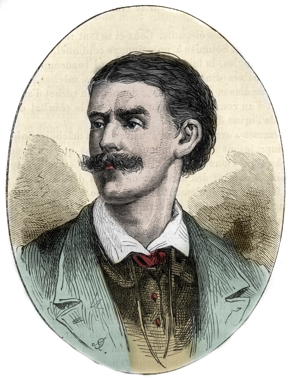 Porträt von Georg August Schweinfurth (1836-1925), deutscher Entdecker, Botaniker und Anthropologe, Gravur aus „Bildergeschichte der großen Reisen im neunzehnten Jahrhundert“. 1877 von Unknown artist
