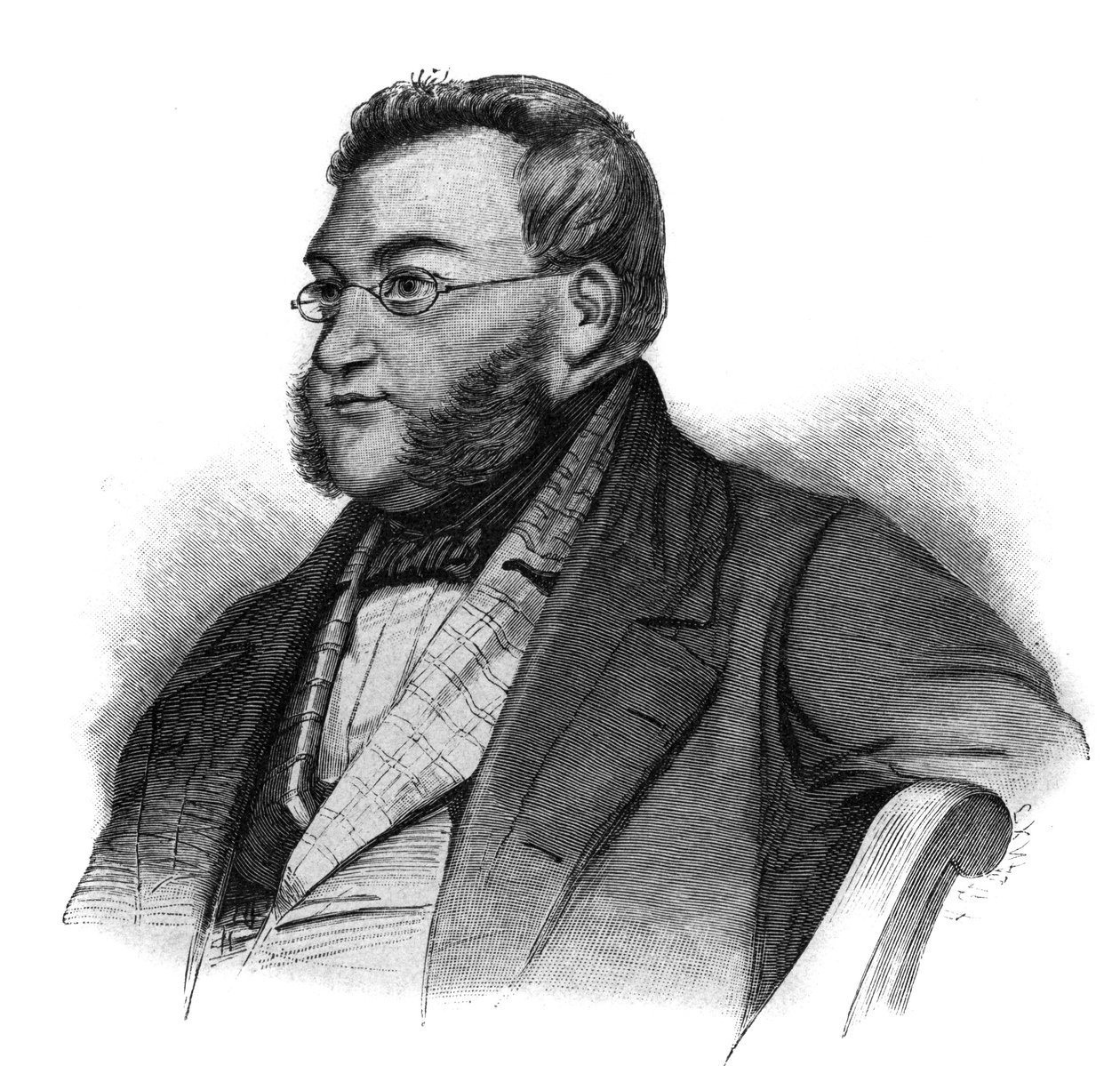 Porträt von Georg von Vincke, preußischer Politiker - Georg von Vincke (1811-1875), Verwalter, Politiker und preußischer Grundbesitzer - Gravur Ende des 19. Jahrhunderts von Unknown artist