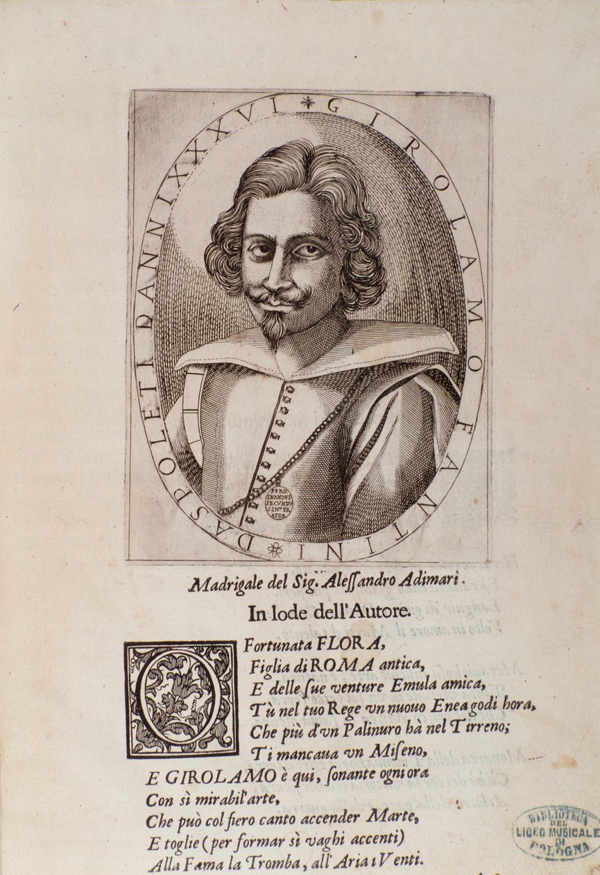 Porträt von Gerolamo Fantini (Titelseite seiner Methode zum Erlernen des Trompetenspiels) von Unknown artist