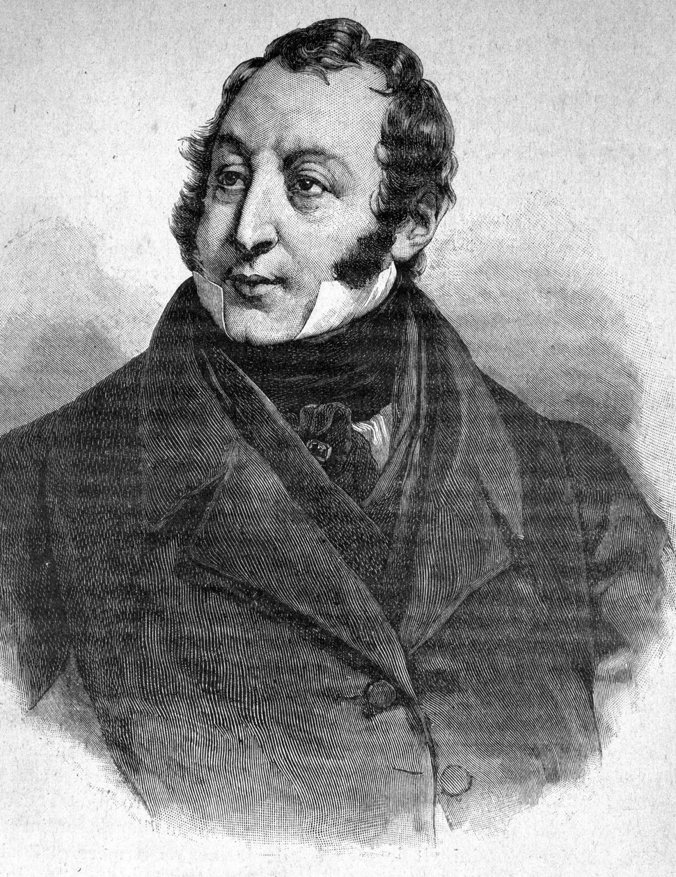 Porträt von Gioacchino Rossini (1792-1868) - in „Les Contemporains“, n.d. späte 19. Jahrhundert von Unknown artist