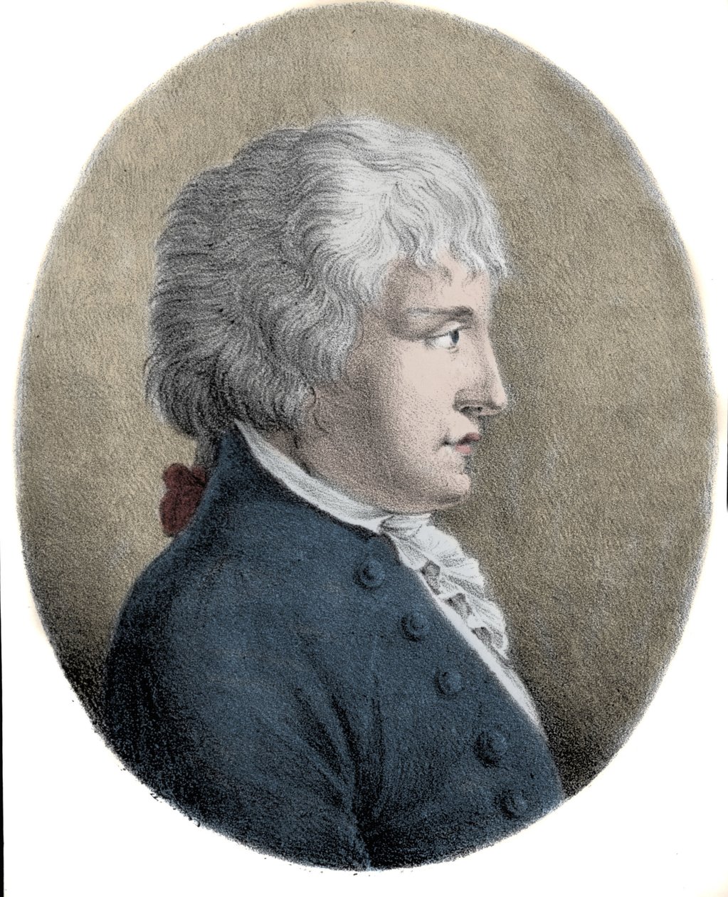 Porträt von Giovanni Battista Pergolesi (Jean Baptiste Pergolese, Jean-Baptiste) (1710-1736), italienischer Komponist. Gravur des 19. Jahrhunderts von Unknown artist