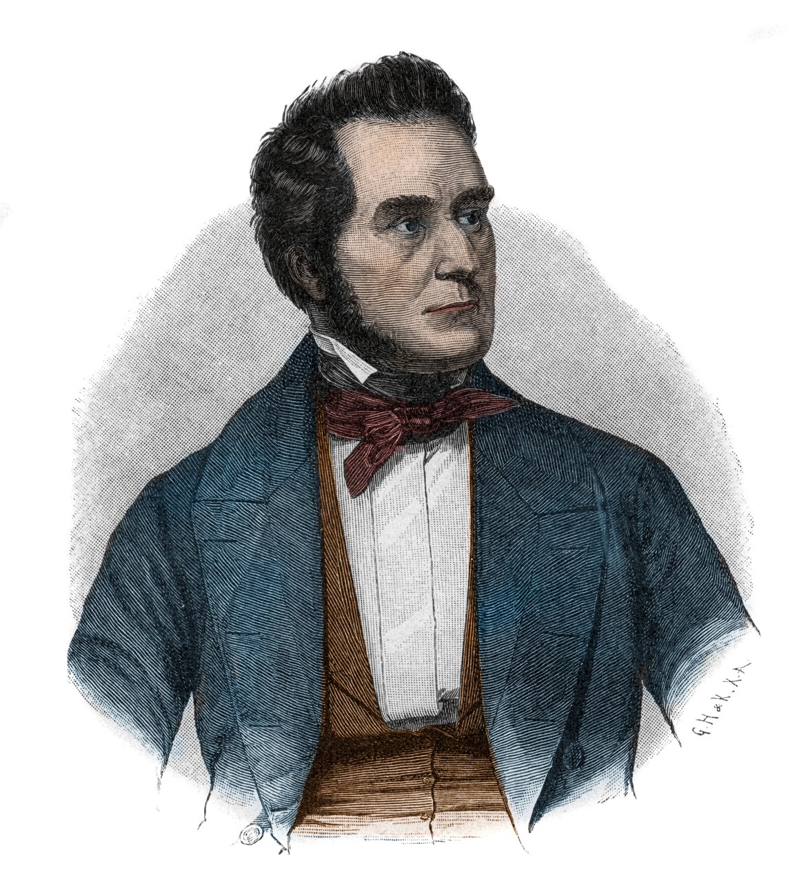 Porträt von Heinrich Wilhelm August Freiherr von Gagern (1799-1880), Staatsmann, der für die Vereinigung Deutschlands plädierte von Unknown artist