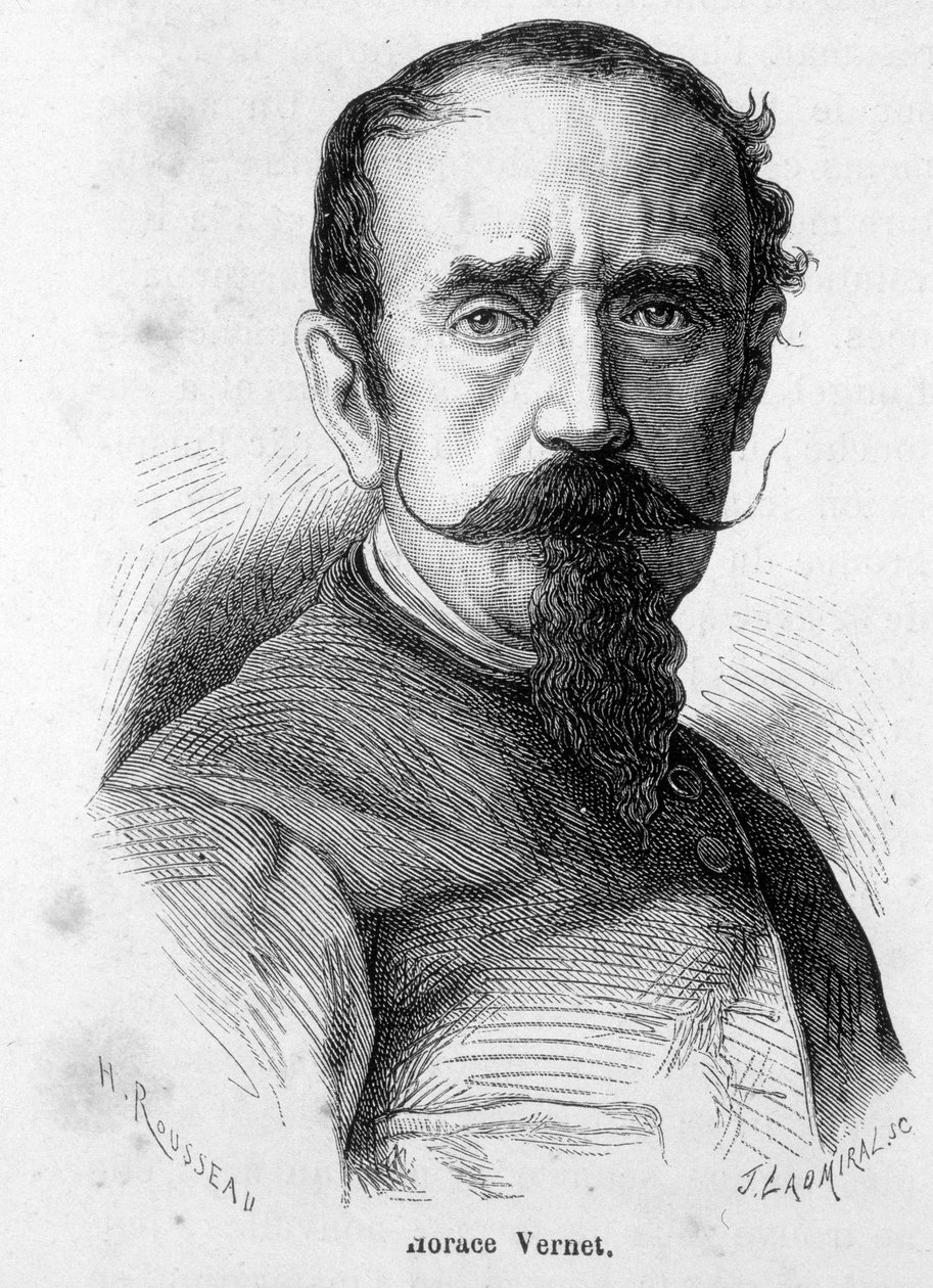 Porträt von Horace Vernet (1789-1863), französischer Maler und Karikaturist, leidenschaftlicher Bonapartist, wurde offizieller Maler von Napoleon III. von Unknown artist