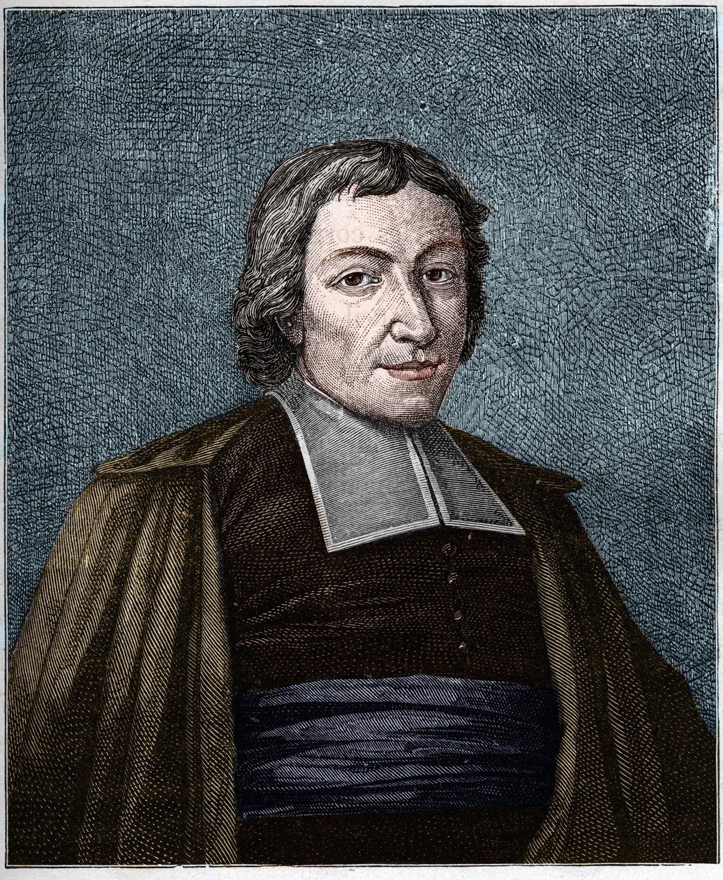 Porträt von Jean Baptiste De La Salle (Jean-Baptiste) (1651-1719) französischer Geistlicher, Gründer der Kongregation der Brüder der christlichen Schulen. Gravur aus dem 19. Jahrhundert. von Unknown artist