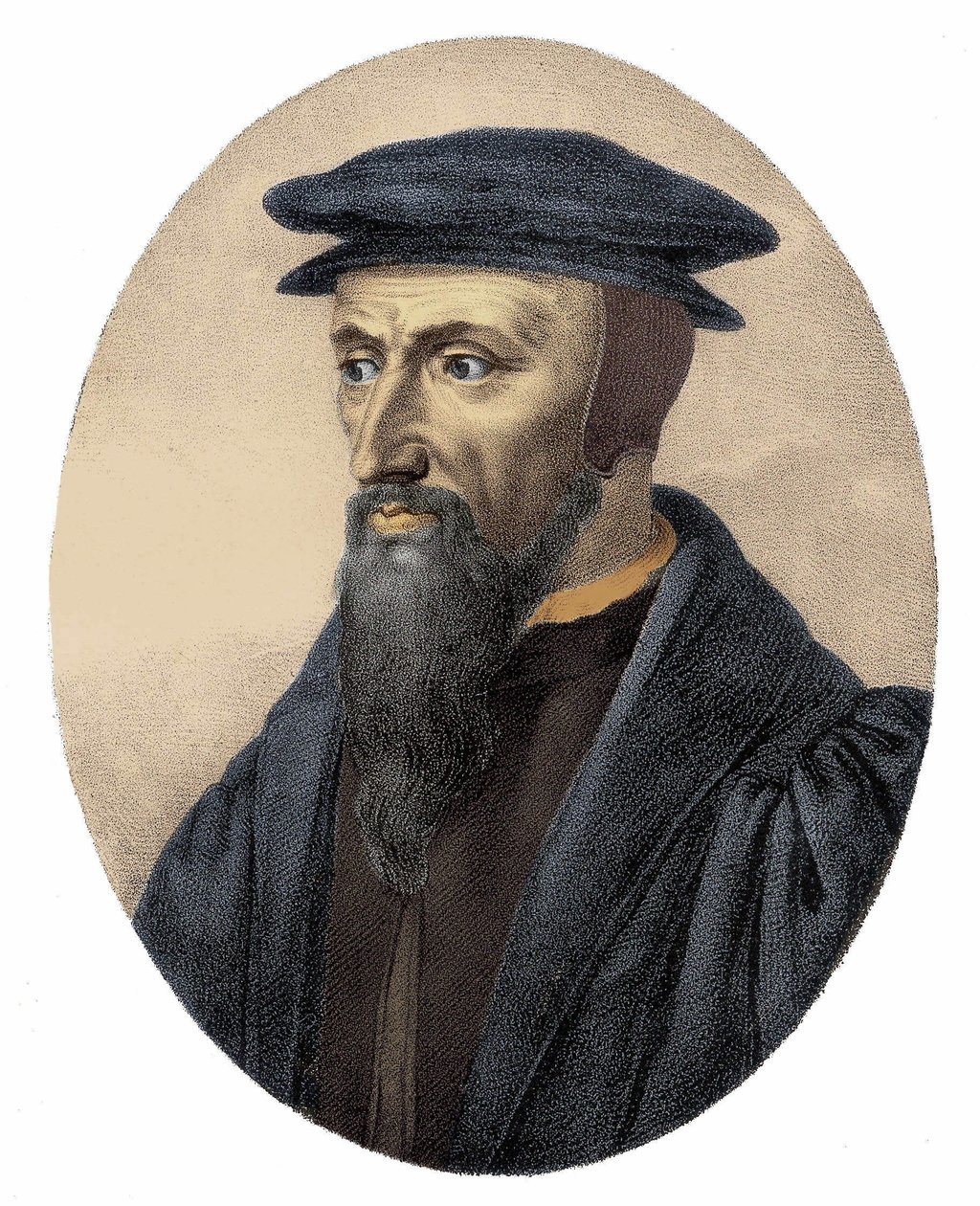 Porträt von Jean Calvin (1509-1564) - Gravur von Unknown artist