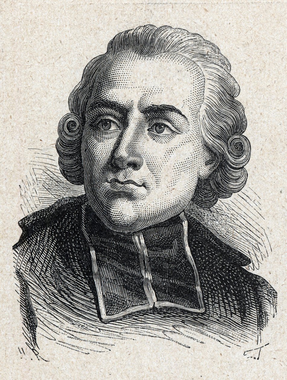 Porträt von Jean Sibrake (oder Siffrein) Abt Maury (1746-1817), französischer Kardinal und Erzbischof von Paris, Mitglied der Académie française - Gravur von 1889 von Unknown artist