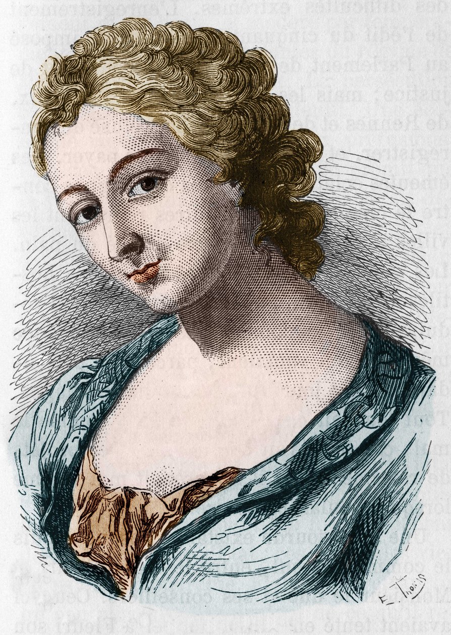 Porträt von Jeanne Agnes Berthelot de Plemont, genannt Madame la Marquise de Prue (1698-1727). von Unknown artist