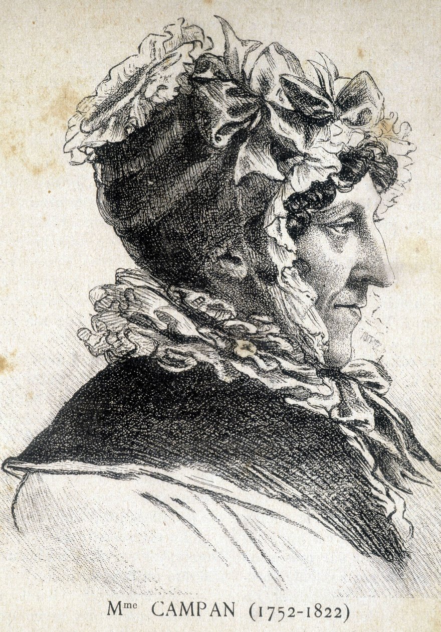 Porträt von Jeanne Louise Henriette Genest, Madame Campan (1752 - 1822), französische Erzieherin - in „Les Contemporains“, n.d. Ende des 19. Jahrhunderts von Unknown artist