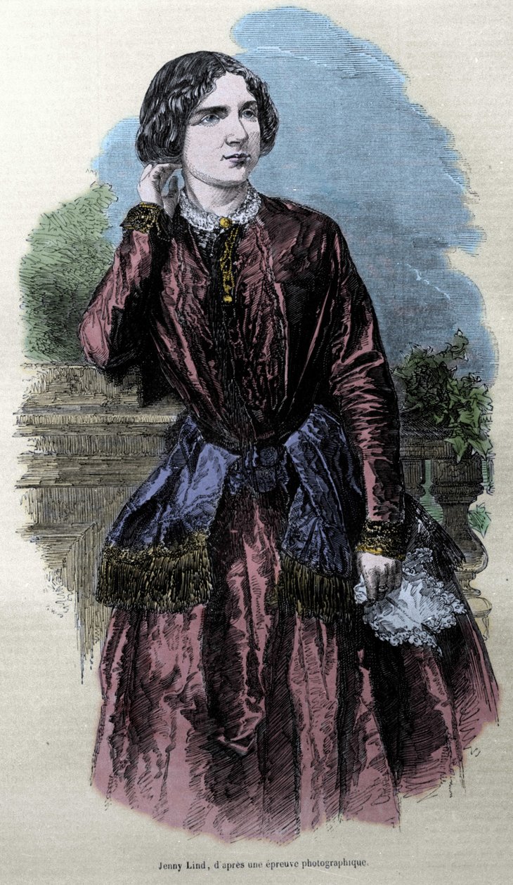 Porträt von Jenny Lind (1820-1887), schwedische Sängerin. von Unknown artist