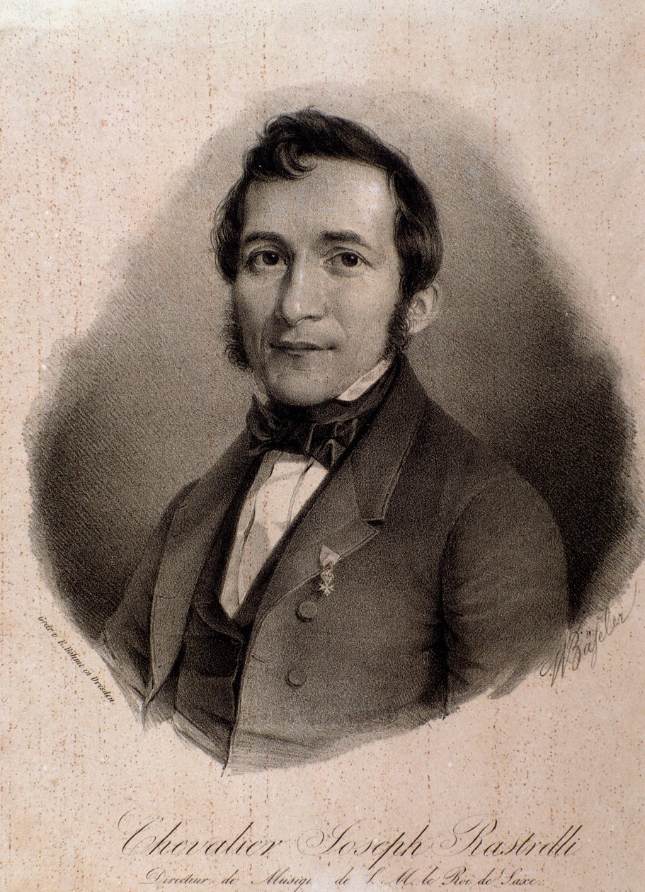Porträt von Joseph Rastrelli von Unknown artist