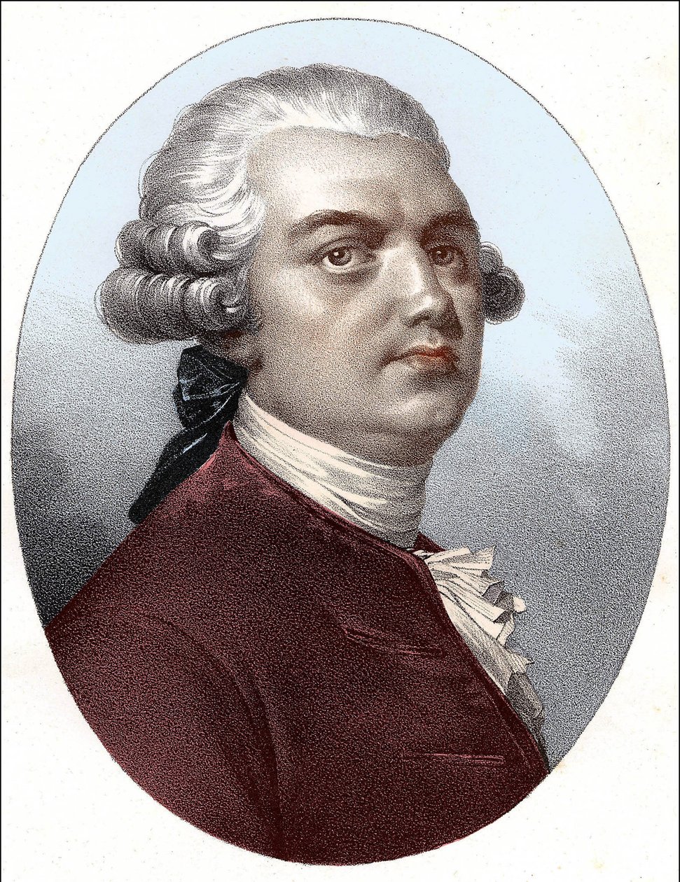 Porträt von Lekain (Henri Louis Cain, Henri-Louis Le Kain) (1729-1778) von Unknown artist