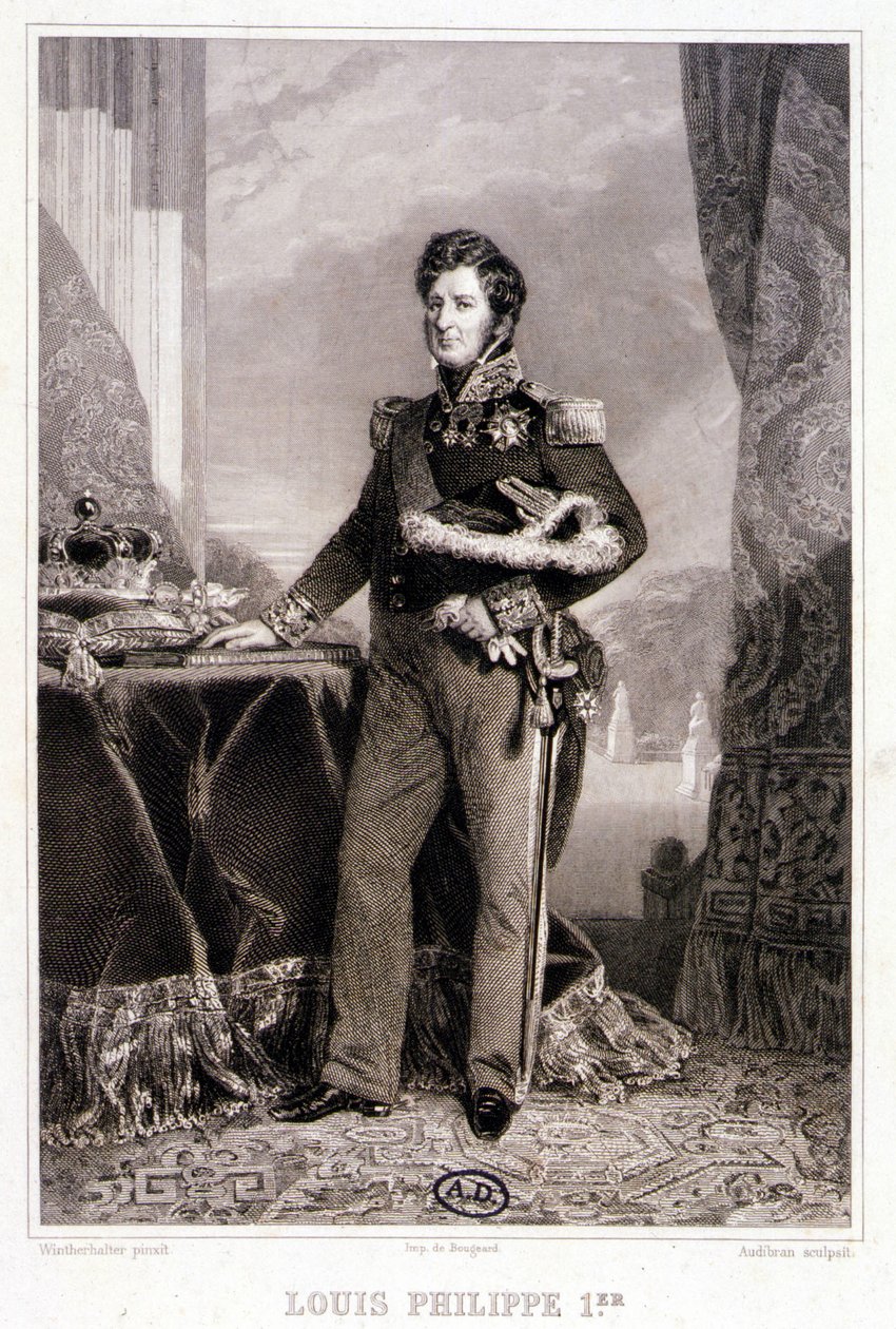 Porträt von Louis Philippe I., König der Franzosen - Gravur von Unknown artist